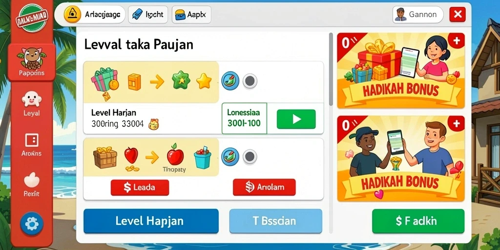 Tampilan menu yang intuitif dan mudah dinavigasi.
